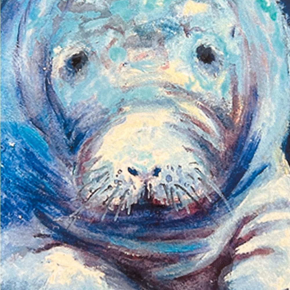 Colorful Manatee Art Print